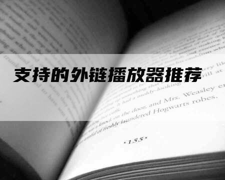 支持的外链播放器推荐