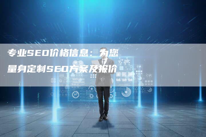 专业SEO价格信息：为您量身定制SEO方案及报价