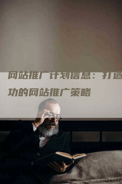 网站推广计划信息：打造成功的网站推广策略