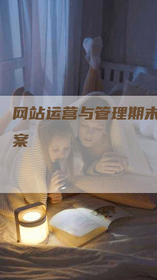 网站运营与管理期末考试答案