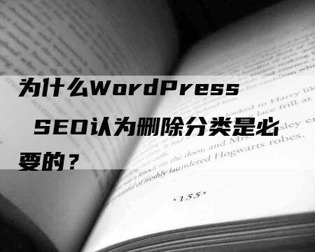 为什么WordPress SEO认为删除分类是必要的？